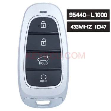 Aftermarket PN: 95440-L1000 / LXP90 FSK 433MHz ID47 Keyless Go Smart Remote Key 4 Button for Hyundai Sonata 2020-2021, FCC ID: TQ8-FOB-4F26